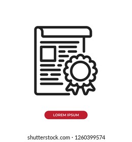 Certificate icon vector