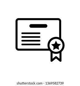 Certificate Icon Vector