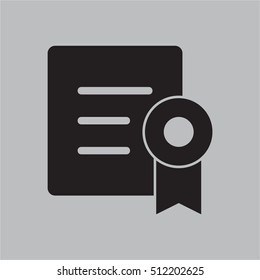 certificate icon vector