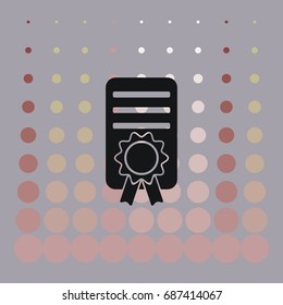 Certificate icon, vector design element