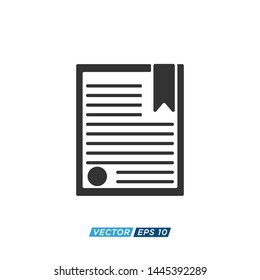 Certificate Icon Vector Design Illustration 