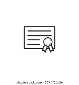 Design-Illustration des Zertifikatsbildes für Vektorillustrationen