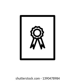 Certificate icon vector design template