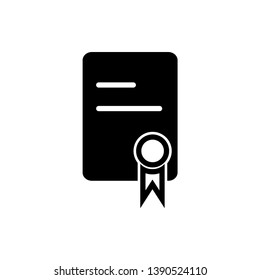 Certificate icon vector design template