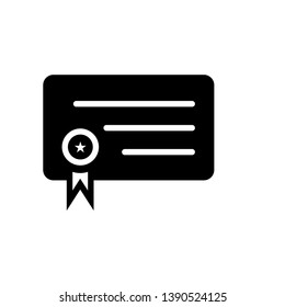 Certificate icon vector design template