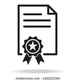 Certificate Icon Vector design template