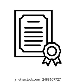 certificate icon vector design template simple and clean