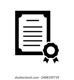 certificate icon vector design template simple and clean
