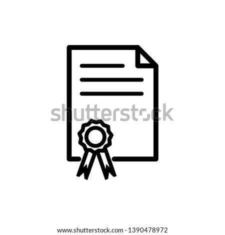 Certificate icon vector design template