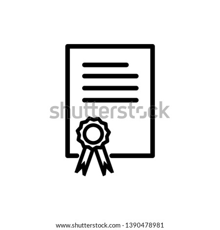 Certificate icon vector design template