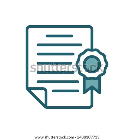 certificate icon vector design template simple and clean