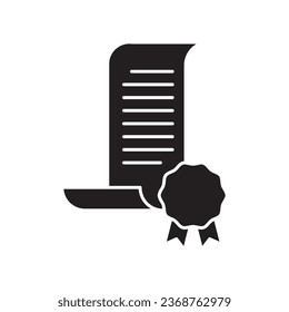 Certificate icon in vector. flat illustration on white background..eps