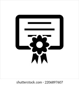 Ilustración gráfica vectorial de icono de certificado