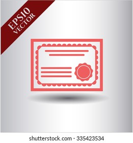Certificate icon vector illustration