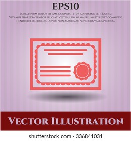 Certificate icon vector illustration