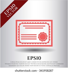 Certificate icon vector illustration