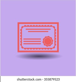 Certificate icon vector illustration