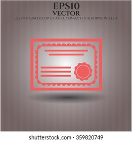 Certificate icon vector illustration