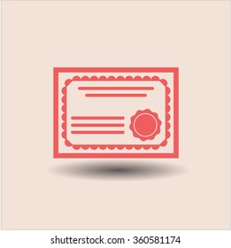 Certificate icon vector illustration