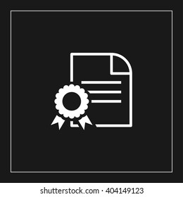 certificate icon. certificate vector illustration