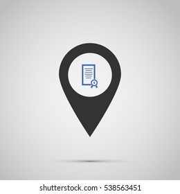 certificate icon. vector illustration