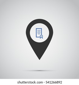 certificate icon. vector illustration