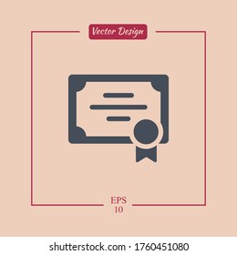 Zertifikat-Symbol Vektorgrafik EPS10.