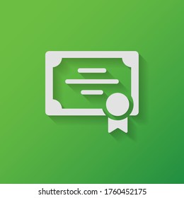 icono de certificado. Ilustración del vector EPS 10.