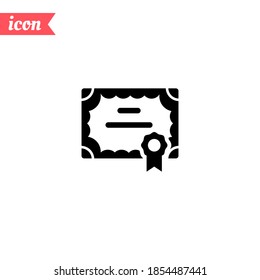 Icono de certificado. Ilustración del vector EPS 10.