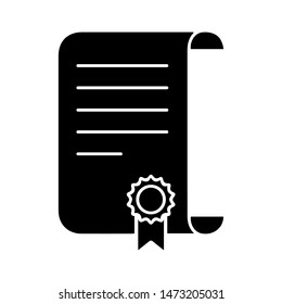 Certificate Icon Vector Illustration Logo Template