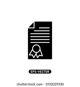 Certificate icon vector illustration logo template for many purpose. Isolated on white background.