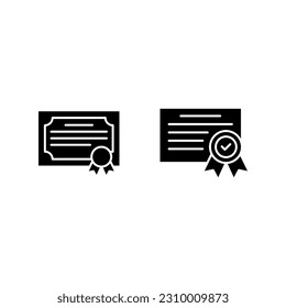 Certificate icon vector illustration logo template for many purpose. Isolated on white background.