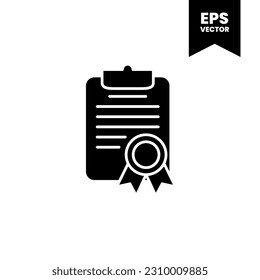 Certificate icon vector illustration logo template for many purpose. Isolated on white background.