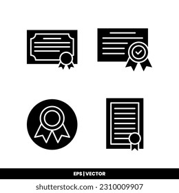Certificate icon vector illustration logo template for many purpose. Isolated on white background.