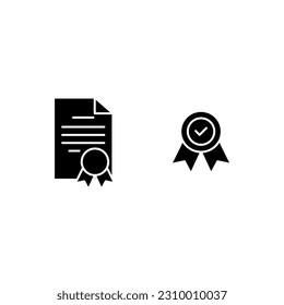 Certificate icon vector illustration logo template for many purpose. Isolated on white background.