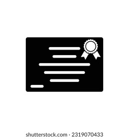 Certificate Icon Vector Illustration Logo Template