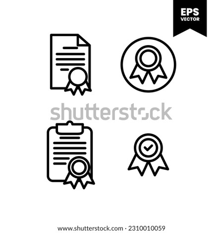 Certificate icon vector illustration logo template for many purpose. Isolated on white background.