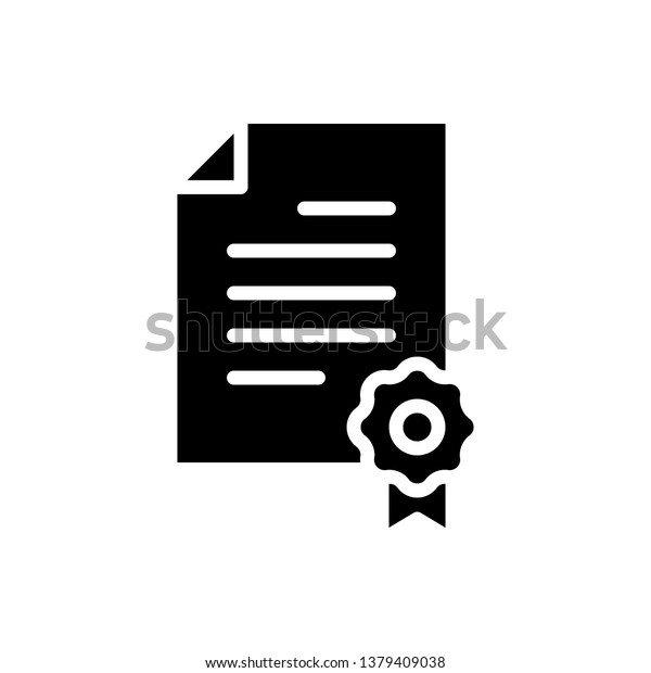 Certificate Icon\
Vector Illustration Logo\
Template