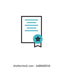 certificate icon vector illustration. certificate icon modern style design