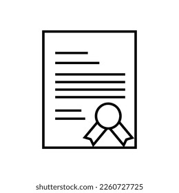 certificate icon vector isolated on background
