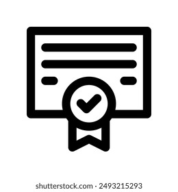 certificate icon. vector line icon for your website, mobile, presentation, and logo design.