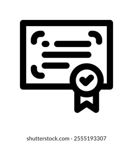 certificate icon. vector line icon for your website, mobile, presentation, and logo design.