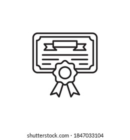 Certificate icon in vector. Logotype