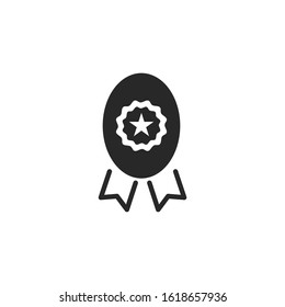 Certificate Icon vector sign isolated for graphic and web design. Achievement, award symbol template color editable on white background