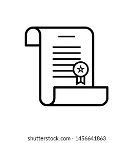 
Certificate Icon - Vector Sign & Symbol.