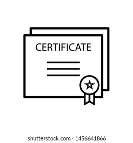 
Certificate Icon - Vector Sign & Symbol.