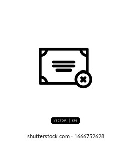 Certificate Icon Vector - Sign or Symbol