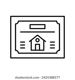 Certificate icon vector stock illustration