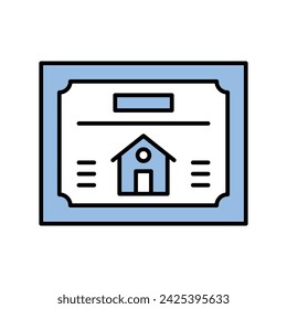 Certificate icon vector stock illustration