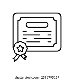 Certificate icon vector stock illustration
